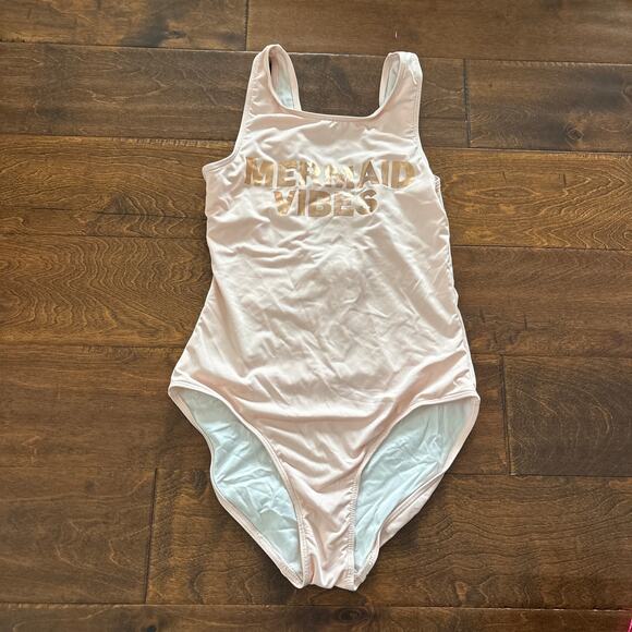 Harper Canyon Girls Size 14 Swimsuit One Piece Pink Mermaid Vibes - Picture 1 of 6